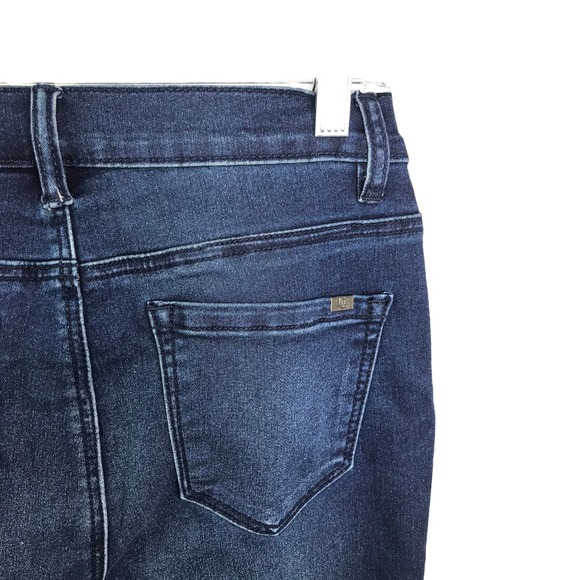 DG2 Diane Gilman Women's Skinny Jeans Floral Embroidered Dark Wash Cotton 4T NWT - Picture 9 of 9